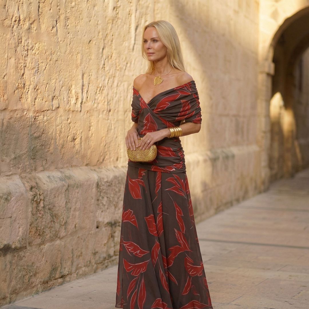 Poppy™ | Elegancka Sukienka Maxi w Liście