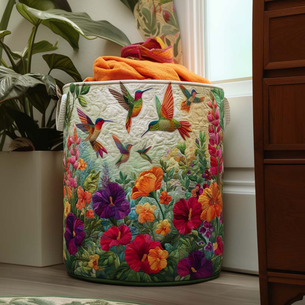 Flora™ | Pikowany Kosz na Pranie
