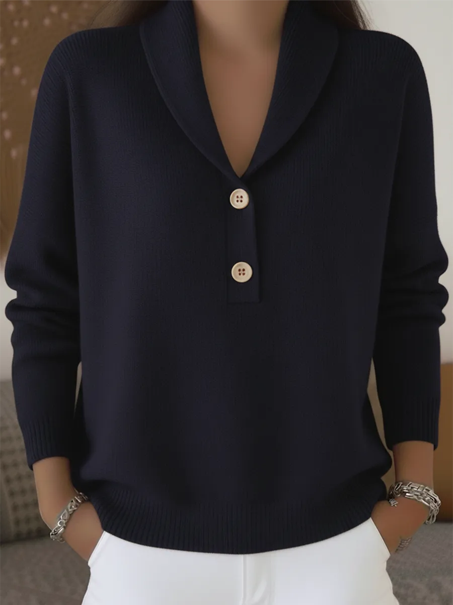Kendall™ | Sweter Polo z Dekoltem V
