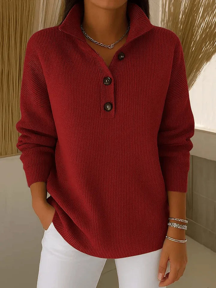 Felice™ | Sweter Polo z Dekoltem V