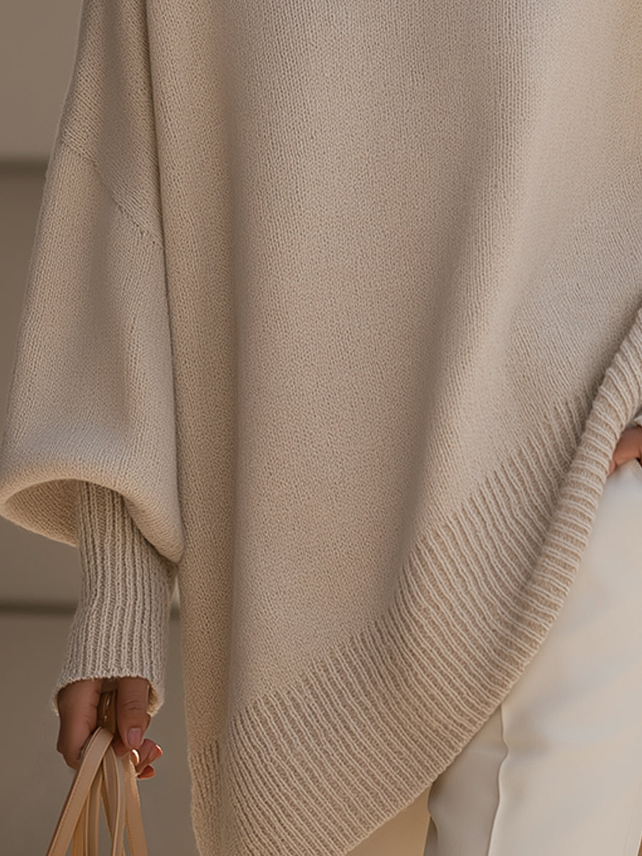 Jennifer™ | Oversizowy Sweter z Szerokim Dekoltem
