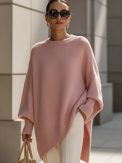 Jennifer™ | Oversizowy Sweter z Szerokim Dekoltem