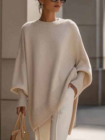 Jennifer™ | Oversizowy Sweter z Szerokim Dekoltem