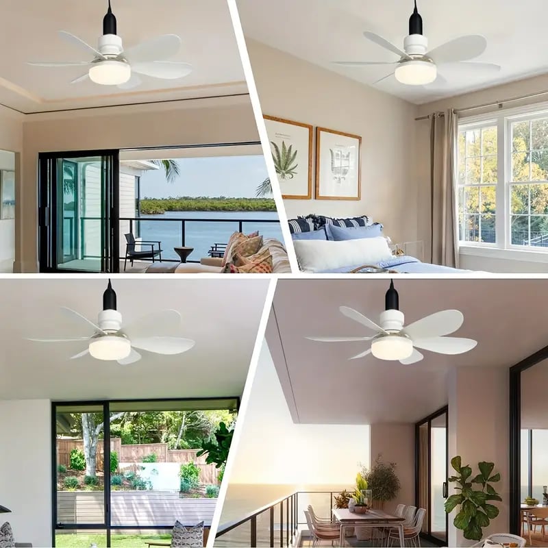 🌬️ Wentylator sufitowy LED 40W – ultracichy, z pilotem | E27 + GRATIS adapter B22