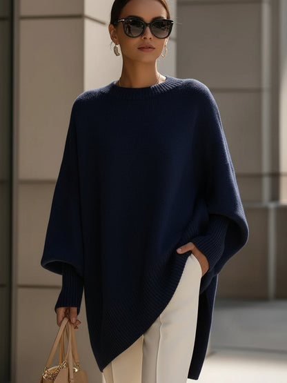 Jennifer™ | Oversizowy Sweter z Szerokim Dekoltem