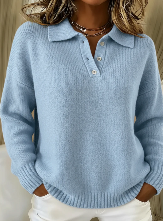 Jovie™ | Sweter Polo z Dekoltem V