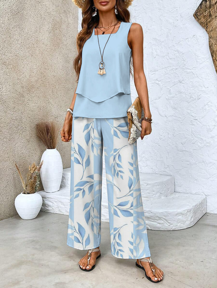 Jenny™ | Elegancki letni komplet top + spodnie