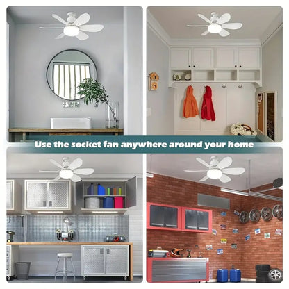 🌬️ Wentylator sufitowy LED 40W – ultracichy, z pilotem | E27 + GRATIS adapter B22