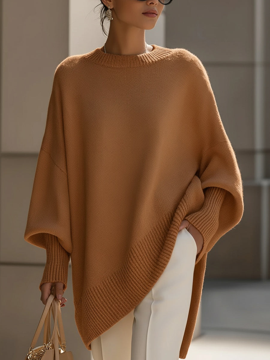 Jennifer™ | Oversizowy Sweter z Szerokim Dekoltem