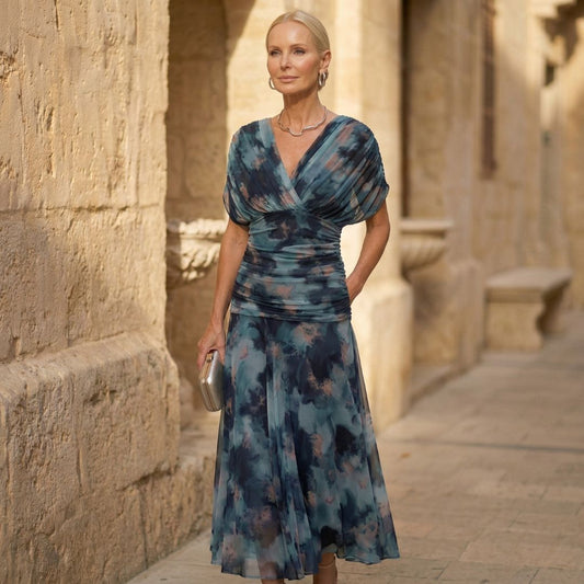 Luna™ | Elegancka Niebieska Sukienka
