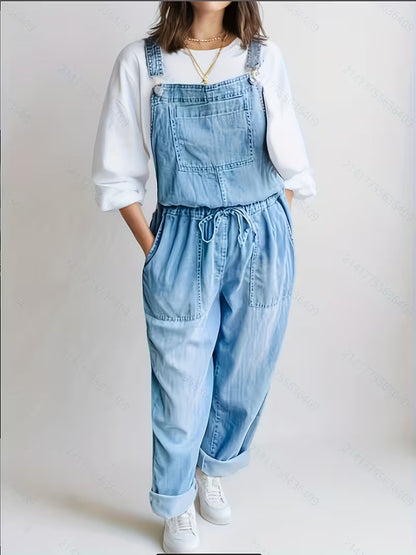 Grace | Luzny jeansowy kombinezon Vintage