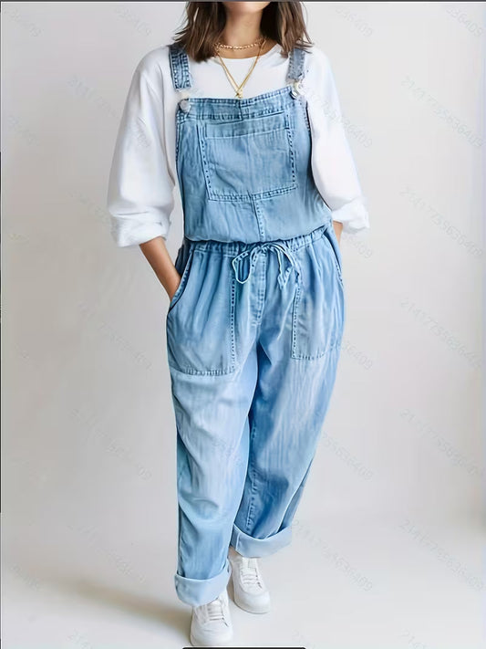 Grace | Luzny jeansowy kombinezon Vintage