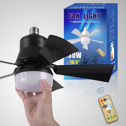 🌬️ Wentylator sufitowy LED 40W – ultracichy, z pilotem | E27 + GRATIS adapter B22