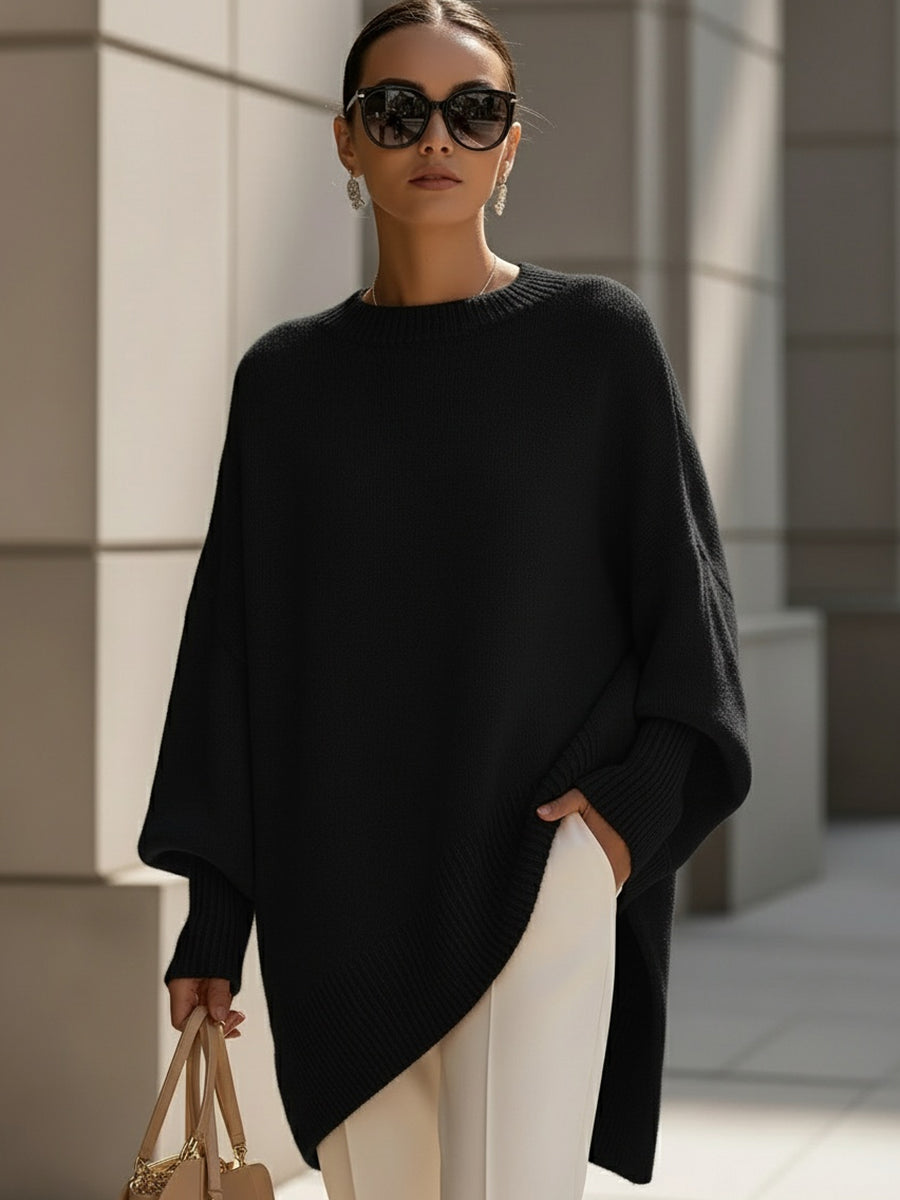 Jennifer™ | Oversizowy Sweter z Szerokim Dekoltem