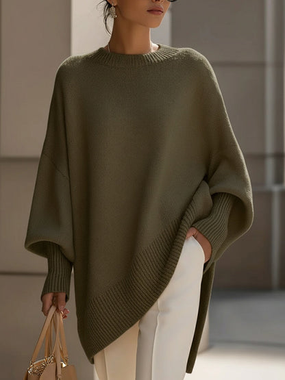 Jennifer™ | Oversizowy Sweter z Szerokim Dekoltem