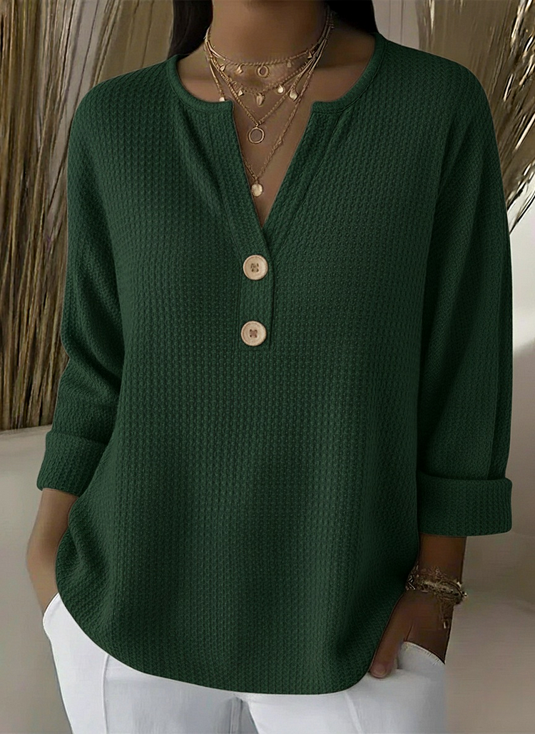 Kyla™ | Sweter Polo z Dekoltem V