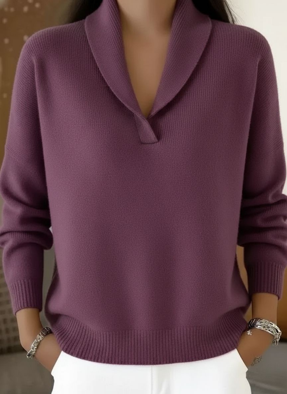 Sweter z Dekoltem V™