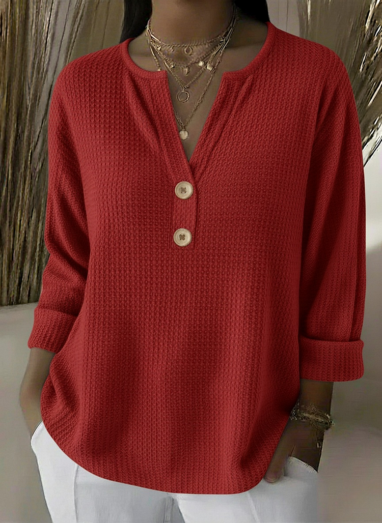 Kyla™ | Sweter Polo z Dekoltem V