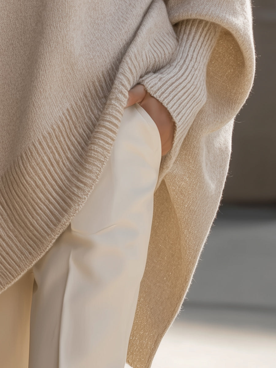 Jennifer™ | Oversizowy Sweter z Szerokim Dekoltem