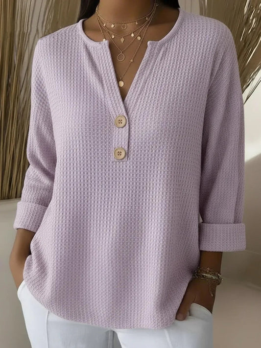 Kyla™ | Sweter Polo z Dekoltem V