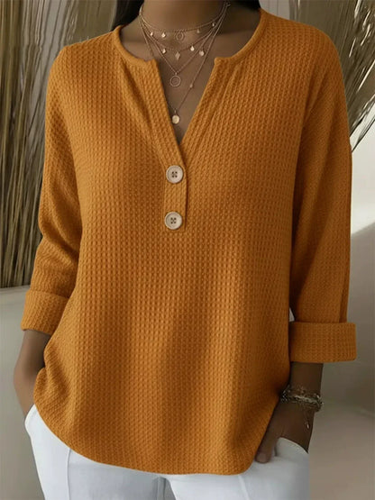 Kyla™ | Sweter Polo z Dekoltem V