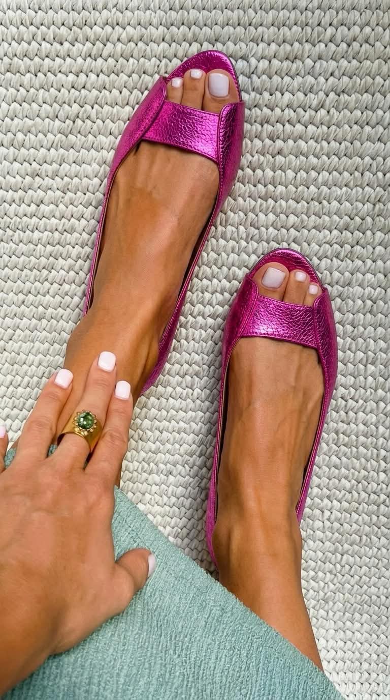 Adelina | Sandały Złote Comfort Chic