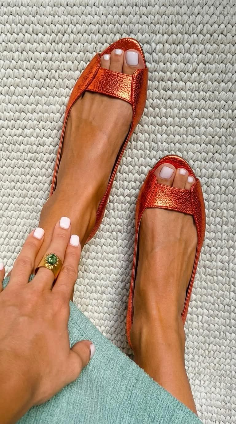 Adelina | Sandały Złote Comfort Chic