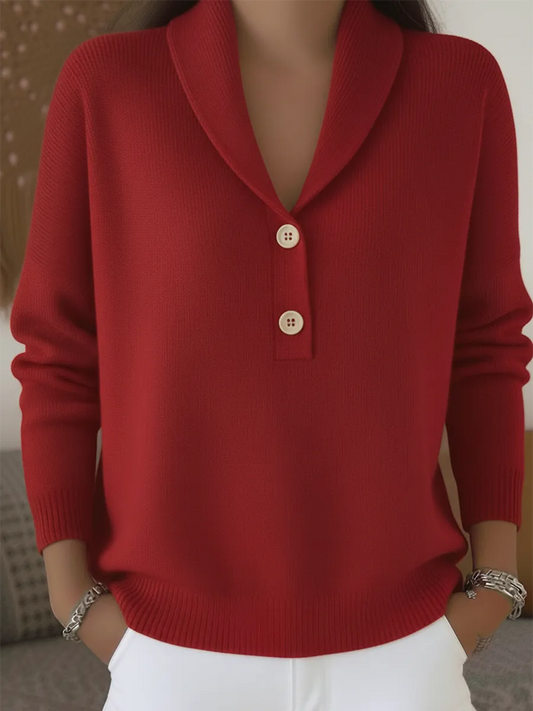 Kendall™ | Sweter Polo z Dekoltem V