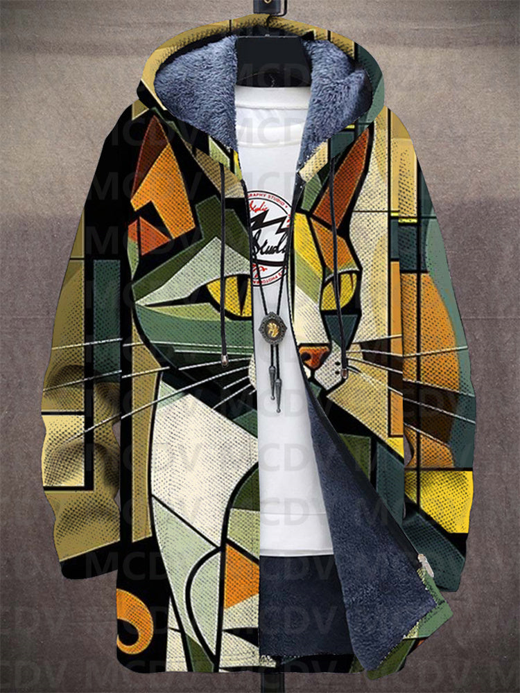 Agnieszka™ | Artystyczny Sweter z Kapturem w Koty