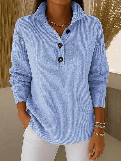 Felice™ | Sweter Polo z Dekoltem V