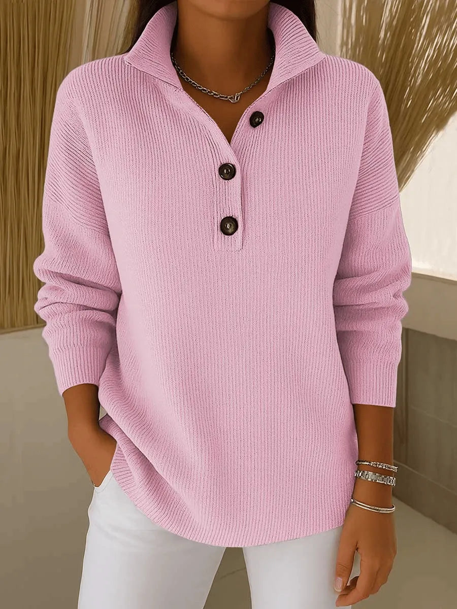 Felice™ | Sweter Polo z Dekoltem V