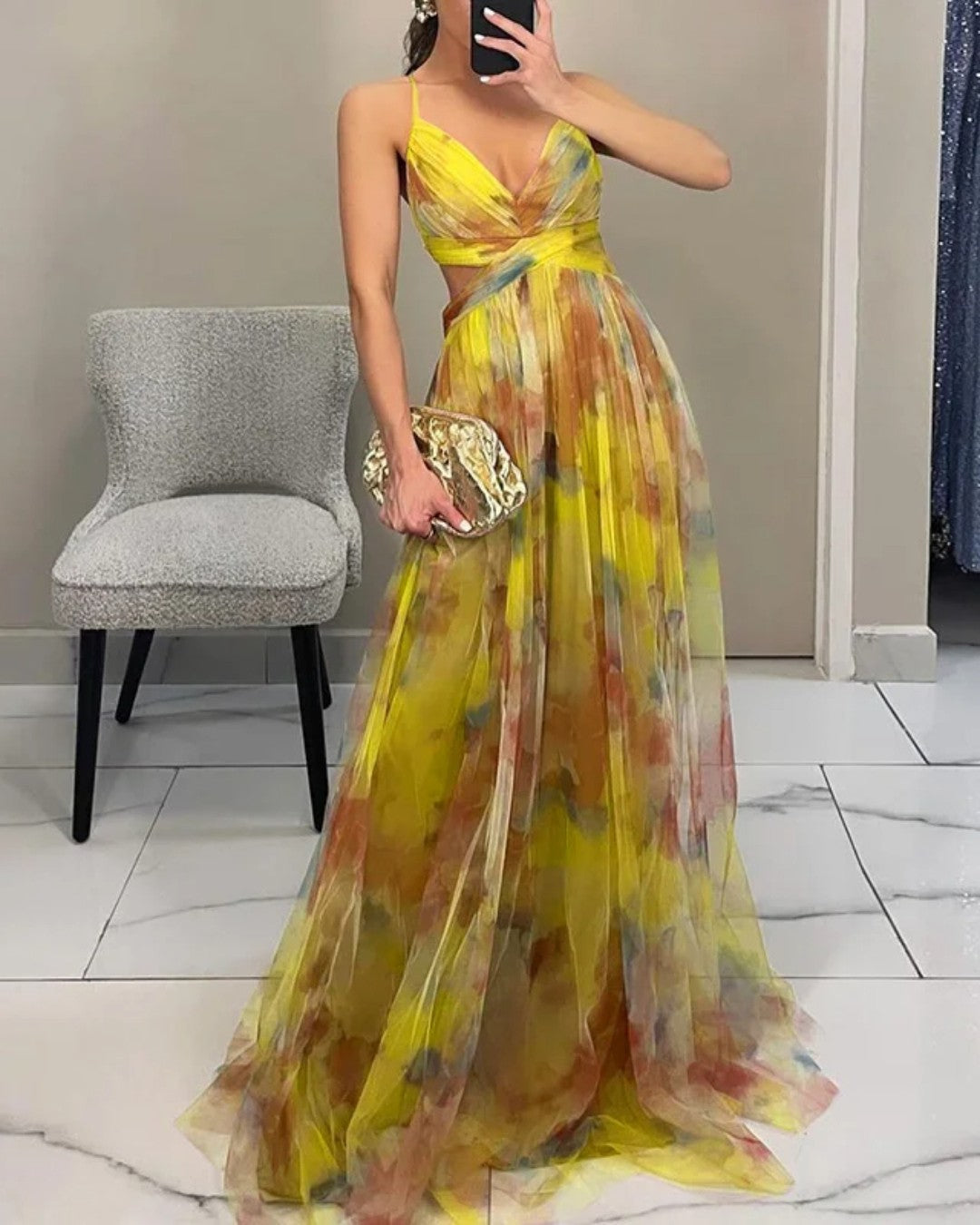 La Scintilla™ | Długa sukienka Maxi Eleganza Floreale
