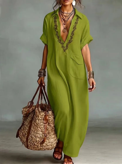 Malwina | Sukienka maxi boho w kwiaty