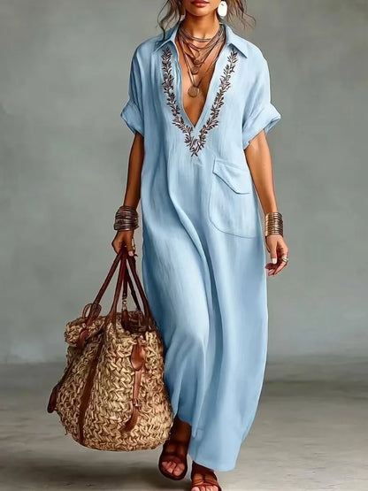 Malwina | Sukienka maxi boho w kwiaty