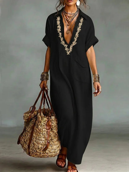 Malwina | Sukienka maxi boho w kwiaty