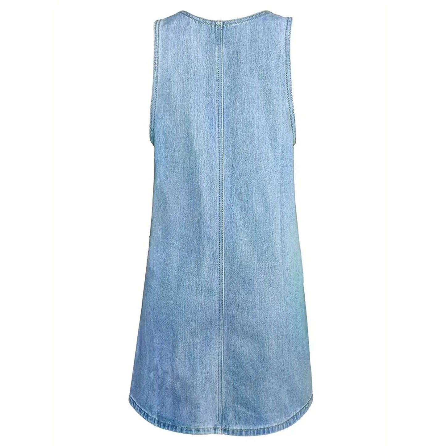 Saylor | Jeansowa sukienka z efektem Vintage