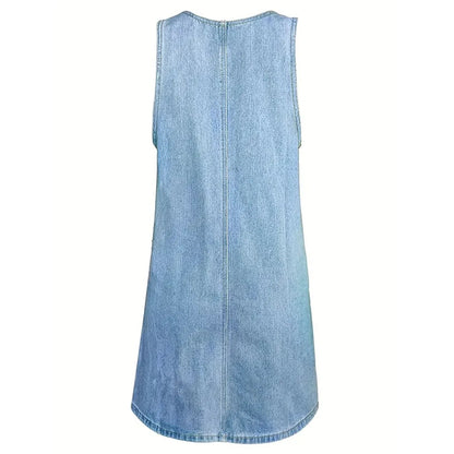 Saylor | Jeansowa sukienka z efektem Vintage
