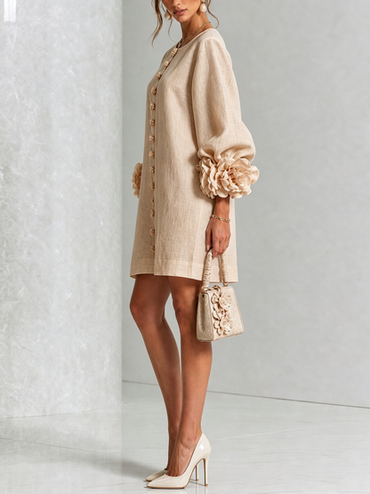Amelia™ | Elegancka Sukienka Mini z Bufiastymi Rękawami