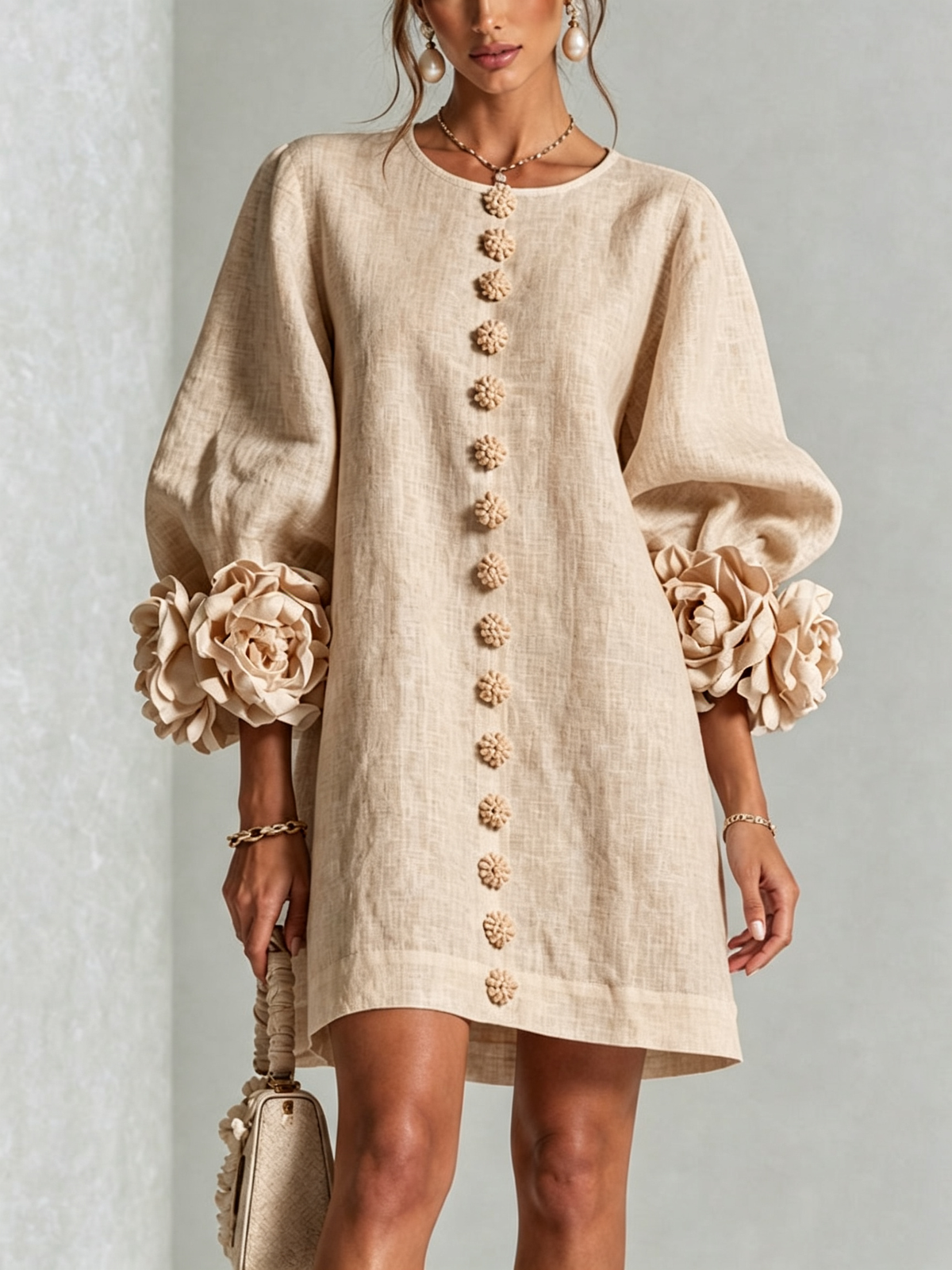 Amelia™ | Elegancka Sukienka Mini z Bufiastymi Rękawami