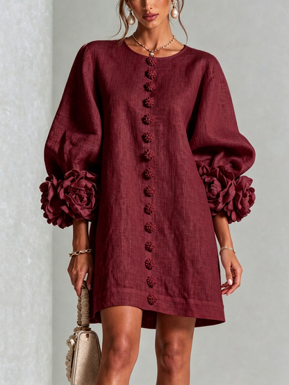 Amelia™ | Elegancka Sukienka Mini z Bufiastymi Rękawami