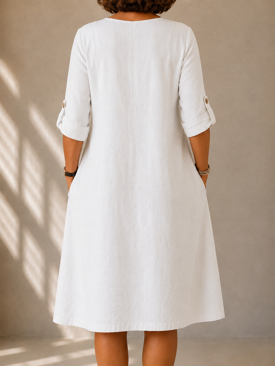 Audrey™ | Elegancka Lniana Sukienka Letnia
