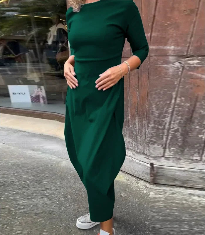 ✨ Sukienka Laura™ – elegancka sukienka z kieszeniami i długim rękawem