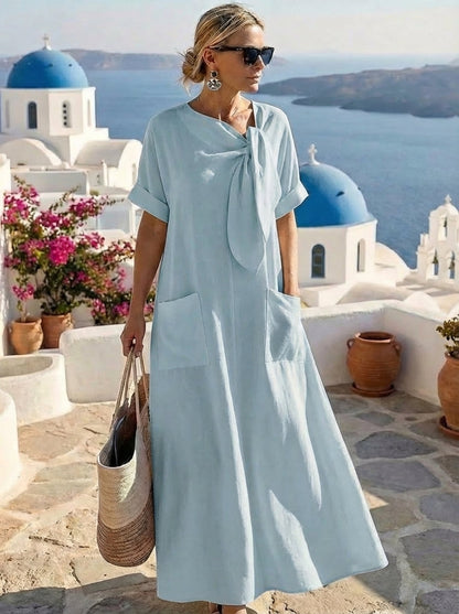 Fleur™ | Elegancka letnia sukienka maxi z kieszeniami