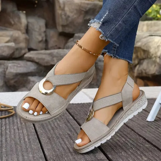 imgi 19 European and American Style Wedge Heel Open Toe Sandals Shoes f