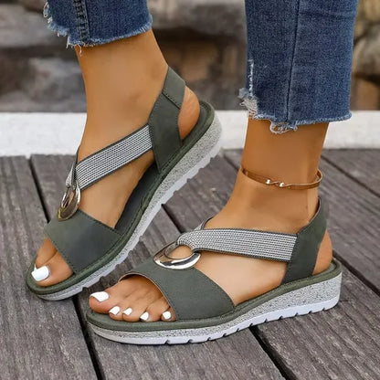 imgi 21 European and American Style Wedge Heel Open Toe Sandals Shoes f