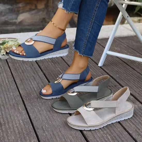imgi 22 European and American Style Wedge Heel Open Toe Sandals Shoes f