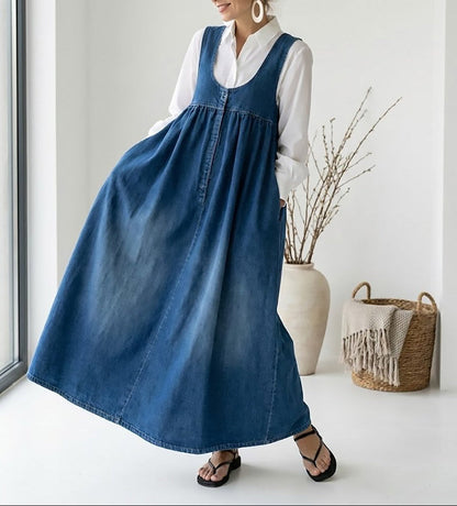 Karen | Jeansowa sukienka maxi Vintage
