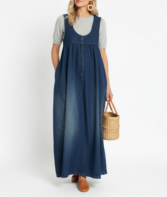 Karen | Jeansowa sukienka maxi Vintage