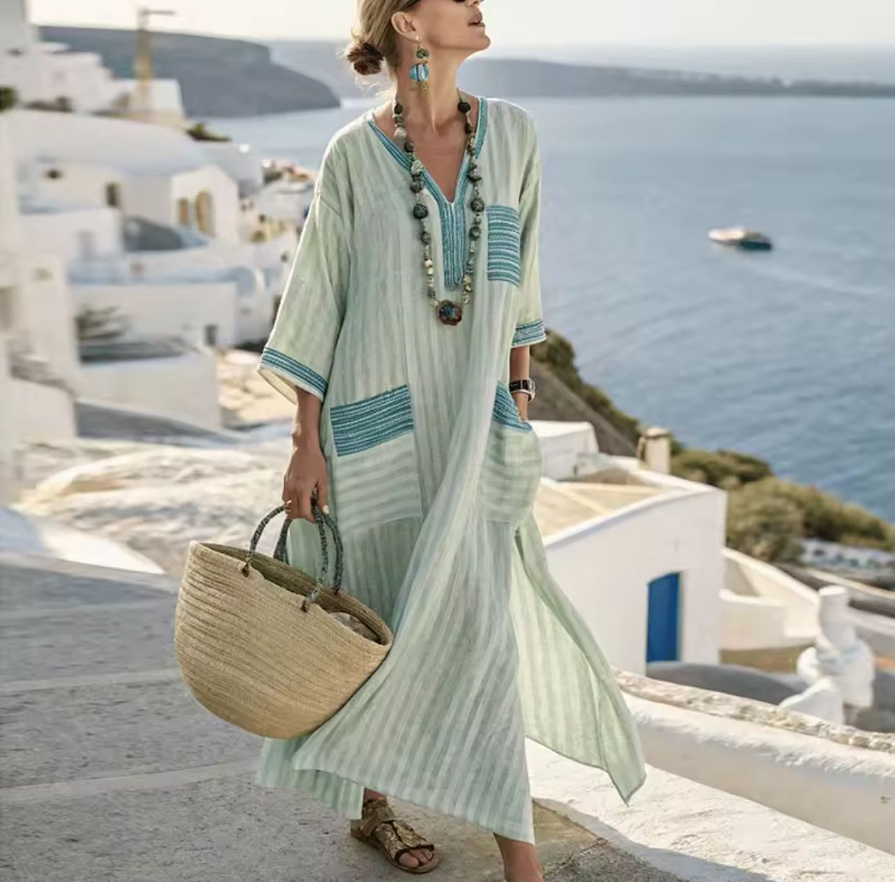 Mary™ | Elegancka letnia sukienka plażowa maxi