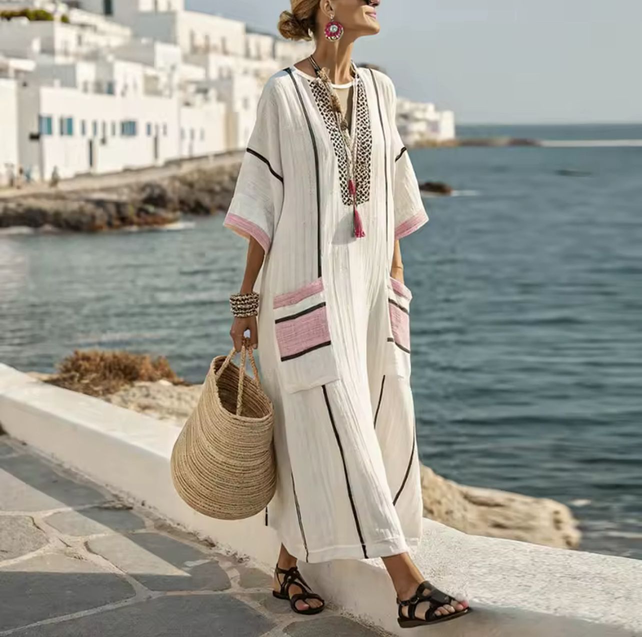 Mary™ | Elegancka letnia sukienka plażowa maxi
